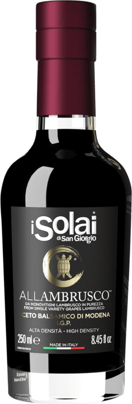 Free Shipping | Vinegar I Solai di San Giorgio Allambrusco Balsamic D.O.C. Modena Italy Lambrusco Small Bottle 25 cl