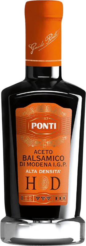 Free Shipping | Vinegar Ponti HD Alta Densidad Balsamic D.O.C. Modena Italy Small Bottle 25 cl