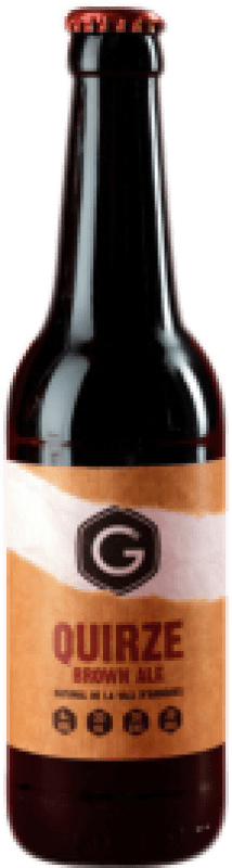 17,95 € Envio grátis | Caixa de 3 unidades Cerveja Graner Quirze Garrafa Terço 33 cl
