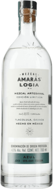 Envio grátis | Mezcal Amaras Logia Blue — Edição Azul, Edição Limitada, Artesanal México 70 cl