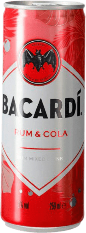 Spedizione Gratuita | Bibite e Mixer Bacardí Cola Rum Mixed Drink Puerto Rico Lattina 25 cl