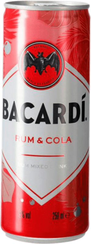 免费送货 | 调和剂 Mixer Bacardí 巴哈马 罐 25 cl Cola — 可乐, Rum — 朗姆酒