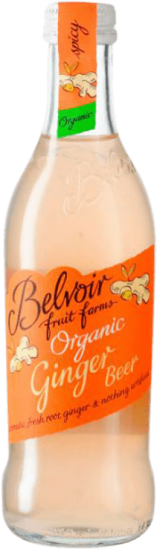 Free Shipping | 12 units box Soft Drinks & Mixers Belvoir Ginger Beer Organic United Kingdom Small Bottle 25 cl