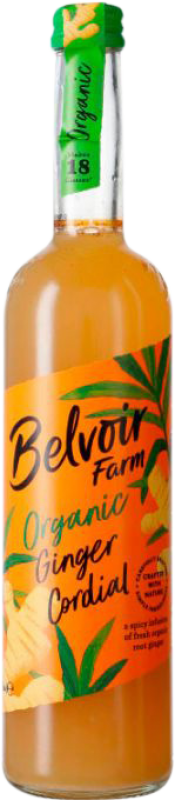 107,95 € Envío gratis | Caja de 6 unidades Refrescos Belvoir Ginger Cordial Organic — Ecológico Botella Medium 50 cl