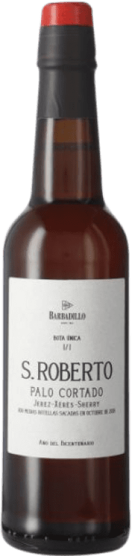 Бесплатная доставка | Крепленое вино Barbadillo Palo Cortado San Roberto Bota Única D.O. Jerez-Xérès-Sherry Андалусия Испания Palomino Fino Половина бутылки 37 cl