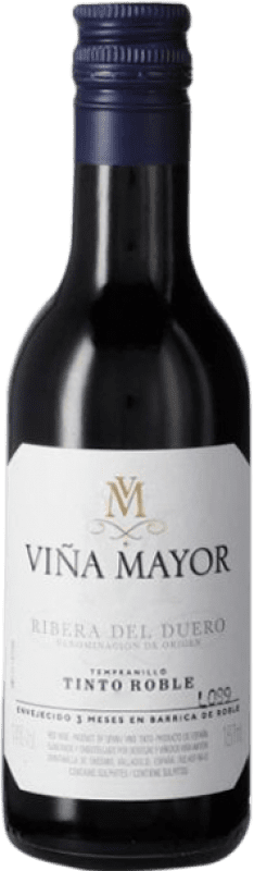 1,95 € Kostenloser Versand | Rotwein Viña Mayor Eiche D.O. Ribera del Duero Kleine Flasche 18 cl