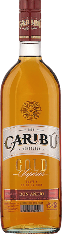 Бесплатная доставка | Ром Caribu Gold — Золотая версия Añejo — Выдержанный Венесуэла 70 cl