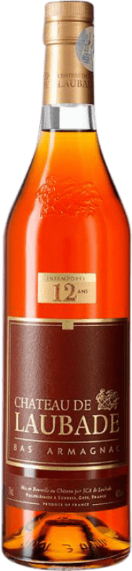 Kostenloser Versand | Armagnac Château de Laubade Intemporel I.G.P. Bas Armagnac Frankreich 12 Jahre 70 cl