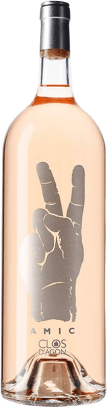 32,95 € Free Shipping | Rosé wine Clos d'Agon Amic Rosat D.O. Empordà Magnum Bottle 1,5 L