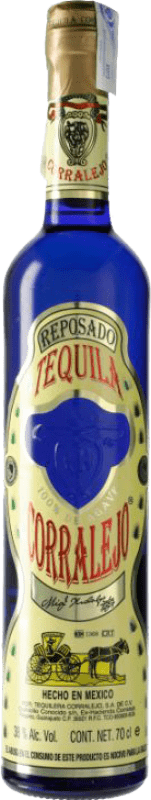 461,95 € Envio grátis | Caixa de 48 unidades Tequila Corralejo Reposado Garrafinha Miniatura 10 cl