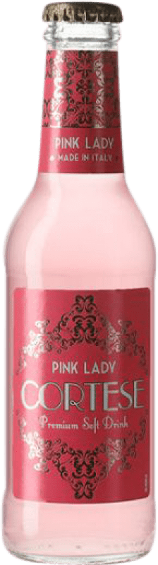 76,95 € Envio grátis | Caixa de 24 unidades Refrescos e Mixers Giuseppe Cortese Pink Lady Garrafa Pequena 20 cl