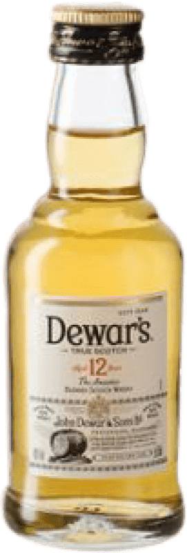 免费送货 | 盒装10个 威士忌混合 Dewar's White Label 苏格兰 英国 微型瓶 5 cl