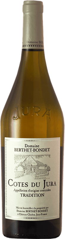 Envío gratis | Vino blanco Berthet-Bondet Tradition A.O.C. Côtes du Jura Jura Francia Chardonnay, Savagnin Ecológico 75 cl