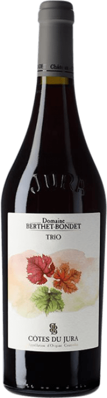 Envoi gratuit | Vin rouge Berthet-Bondet Trio A.O.C. Côtes du Jura Jura France Pinot Noir, Bastardo, Poulsard 75 cl