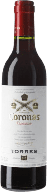 Kostenloser Versand | Rotwein Familia Torres Coronas Katalonien Spanien Halbe Flasche 37 cl