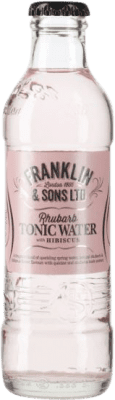 Getränke und Mixer 24 Einheiten Box Franklin & Sons Rhubarb and Hibiscus Tonic Kleine Flasche 20 cl