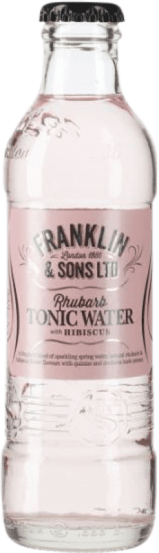 Envoi gratuit | Boîte de 24 unités Boissons Fraîches Franklin & Sons Royaume-Uni Petite Bouteille 20 cl Hibiscus, Tonic Water — Eau Tonique, Rhubarb — Rhubarbe
