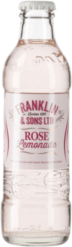 Kostenloser Versand | 24 Einheiten Box Getränke und Mixer Franklin & Sons Rose Lemonade Großbritannien Kleine Flasche 20 cl