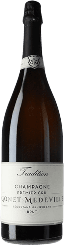 308,95 € 免费送货 | 白起泡酒 Gonet-Médeville Premier Cru Cuvée Tradition A.O.C. Champagne 瓶子 Jéroboam-双Magnum 3 L