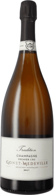 94,95 € | Espumante branco Gonet-Médeville Cuvée Tradition Premier Cru A.O.C. Champagne Champagne França Pinot Preto, Chardonnay, Pinot Meunier Garrafa Magnum 1,5 L