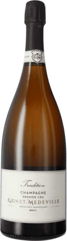 Envoi gratuit | Blanc mousseux Gonet-Médeville Cuvée Tradition Premier Cru A.O.C. Champagne Champagne France Pinot Noir, Chardonnay, Pinot Meunier Bouteille Magnum 1,5 L