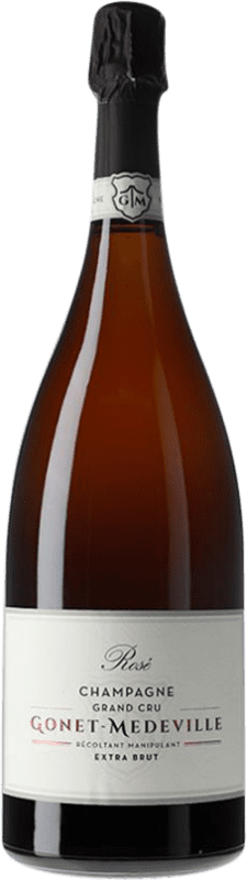 117,95 € 免费送货 | 玫瑰气泡酒 Gonet-Médeville Rosé Grand Cru 额外的香味 A.O.C. Champagne 瓶子 Magnum 1,5 L