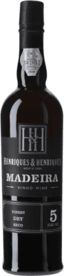 送料無料 | 強化ワイン H&H Henriques & Henriques Finest Dry I.G. Madeira マデイラ島 ポルトガル 5 年 ボトル Medium 50 cl