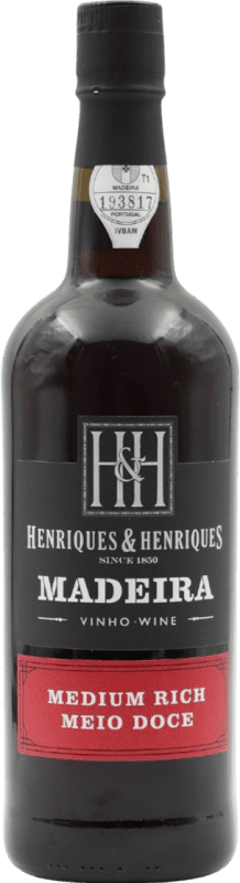 21,95 € Kostenloser Versand | Süßwein H&H Henriques & Henriques Medium Rich I.G. Madeira Medium-Flasche 50 cl