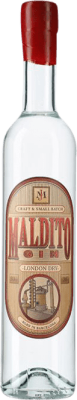 35,95 € Envio grátis | Gin Pablo Vidal Maldito Sobre Lías D.O. Valdeorras Garrafa Medium 50 cl