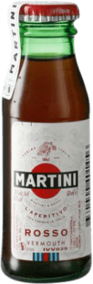 111,95 € Envío gratis | Caja de 50 unidades Vermut Martini Rosso — Tinto Botellín Miniatura 5 cl