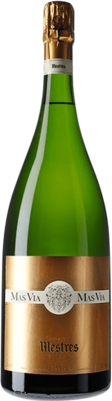 Envoi gratuit | Blanc mousseux Mestres Mas Via Grande Réserve D.O. Cava Catalogne Espagne Macabeo, Xarel·lo, Parellada Bouteille Magnum 1,5 L