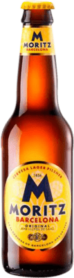 32,95 € | Scatola da 24 unità Birra Moritz Catalogna Spagna Bottiglia Terzo 33 cl