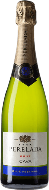 16,95 € Free Shipping | White Sparkling Wine Perelada & Chivite Blue Festival Brut Reserve — Aged D.O. Cava