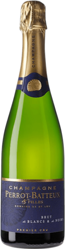 Free Shipping | White Sparkling Wine Perrot Batteux Brut 1er Premier Cru, Blanc de Noirs A.O.C. Champagne Champagne France Pinot Noir, Chardonnay 75 cl