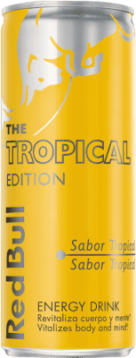 Getränke und Mixer 12 Einheiten Box Red Bull Energy Drink Tropical Edition Alu-Dose 25 cl