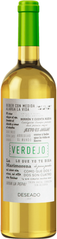Free Shipping | White wine BAS Deseado Blanco Castilla la Mancha Spain Verdejo 75 cl
