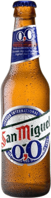 25,95 € Envio grátis | Caixa de 24 unidades Cerveja San Miguel Garrafinha 25 cl 0.0 Zero Zero