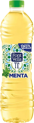 水 盒装6个 Font Vella Mineral Natural — 天然矿物 1 L Menta — 薄荷, Té Verde — 绿茶