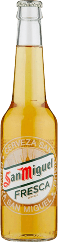 25,95 € Envío gratis | Caja de 24 unidades Cerveza San Miguel Fresca Reserva Botellín Tercio 33 cl