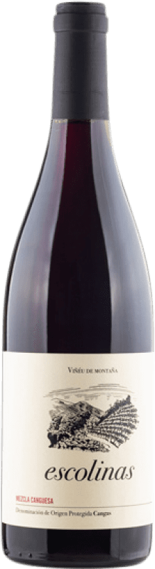 Free Shipping | Red wine Escolinas Mezcla Canguesa D.O.P. Vino de Calidad de Cangas Principality of Asturias Spain Mencía, Verdejo Black, Carrasquín, Albarín Black Magnum Bottle 1,5 L