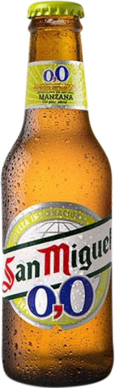 13,95 € Envío gratis | Caja de 24 unidades Cerveza San Miguel Manzana Botellín 25 cl