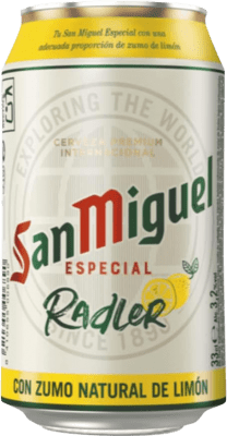 34,95 € Kostenloser Versand | 24 Einheiten Box Bier San Miguel Radler Alu-Dose 33 cl