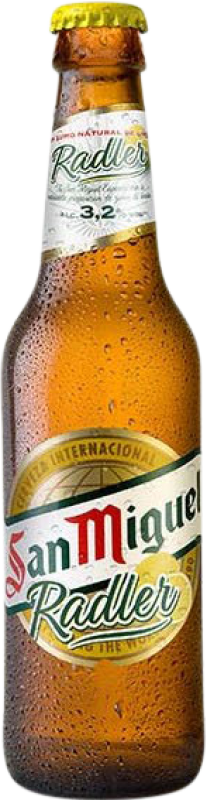 42,95 € Kostenloser Versand | 24 Einheiten Box Bier San Miguel Radler Vidrio RET Drittel-Liter-Flasche 33 cl