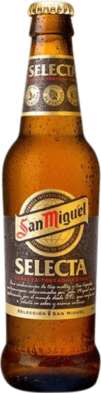 39,95 € Kostenloser Versand | 24 Einheiten Box Bier San Miguel Selecta Vidrio RET Drittel-Liter-Flasche 33 cl