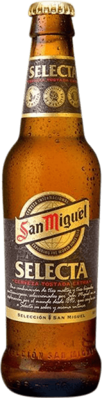 Envoi gratuit | Boîte de 24 unités Bière San Miguel Selecta Vidrio RET Andalousie Espagne Bouteille Tiers 33 cl