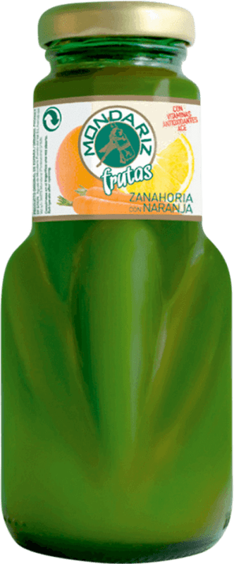 29,95 € Free Shipping | 24 units box Soft Drinks Mondariz Frutas Small Bottle 20 cl Naranja — Orange, Zanahoria — Carrot