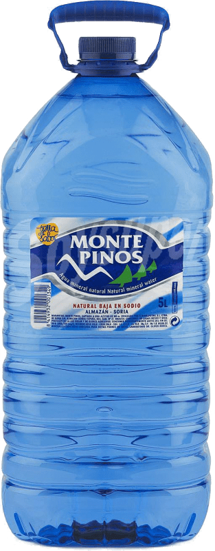 Kostenloser Versand | 4 Einheiten Box Wasser Monte Pinos PET Kastilien und León Spanien Karaffe 5 L