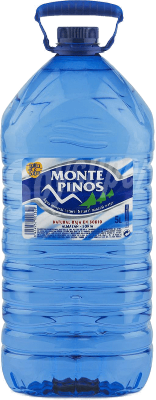 18,95 € Envío gratis | Caja de 4 unidades Agua Monte Pinos PET Garrafa 5 L