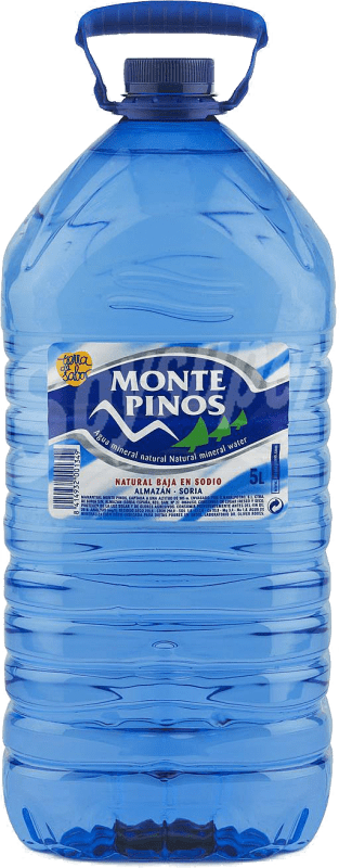 18,95 € Envío gratis | Caja de 4 unidades Agua Monte Pinos Mineral Natural Garrafa 5 L PET