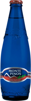 Free Shipping | 24 units box Water Monte Pinos Frizzante — Semi-Sparkling Castilla y León Spain Third-Liter Bottle 33 cl